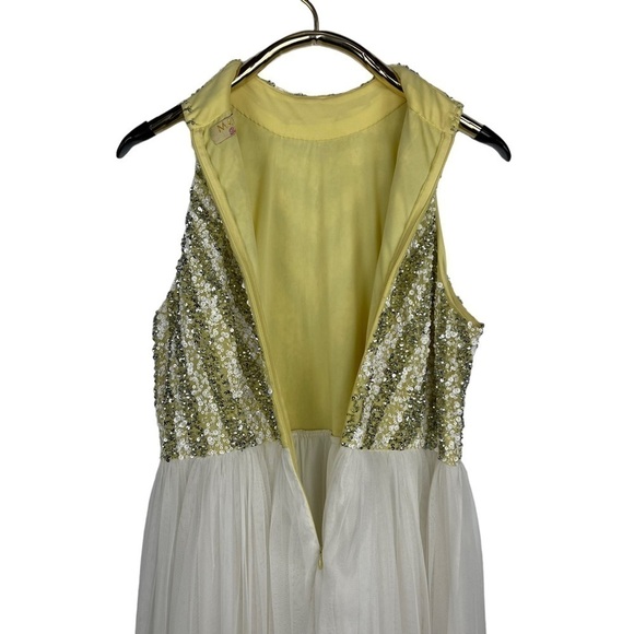 ASOS MAYA DELUXE SEQUIN MOCK NECK SLEEVELESS TULLE SKIRT MIDI BRIDESMAID DRESS - Picture 7 of 13